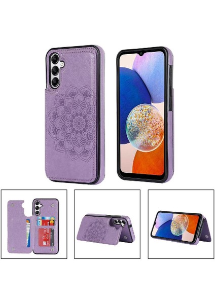 Samsung Galaxy S23 Fe 5g Kabartmalı Mandala Için Kart Tutucu Kılıf ile Cüzdan (Yurt Dışından)