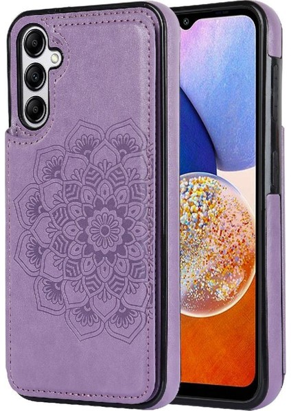 Samsung Galaxy S23 Fe 5g Kabartmalı Mandala Için Kart Tutucu Kılıf ile Cüzdan (Yurt Dışından)