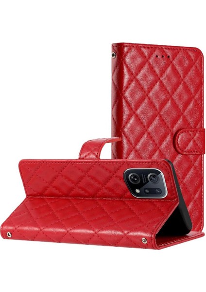 Oppo Bulmak Için Flip Case X5 Kickstand Manyetik Folio Pu Deri Cüzdan Kart (Yurt Dışından)