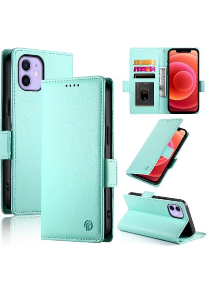 IPhone 12 Cüzdan Günlük Kullanım Için Flip Case Kart Yuvaları Flip Iş (Yurt Dışından)