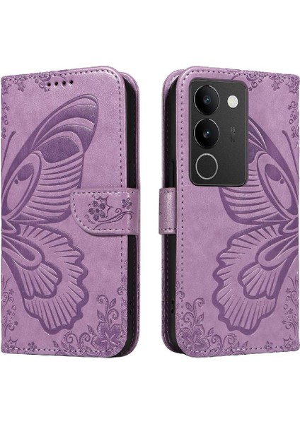 Vıvo V29 5g Için Flip Case Kredi Kartı Yuvası ile Ayrılabilir El Kayışı Yüksek (Yurt Dışından)