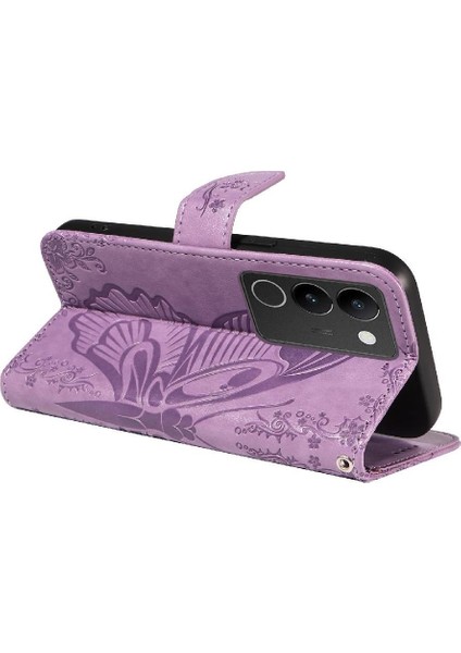 Vıvo V29 5g Için Flip Case Kredi Kartı Yuvası ile Ayrılabilir El Kayışı Yüksek (Yurt Dışından)