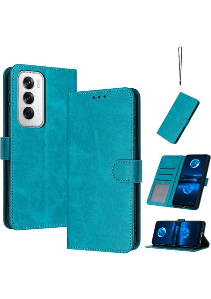 Toka ile Oppo Oppo 12 5g Için Flip Case Pu Deri Saf Renk ile (Yurt Dışından)