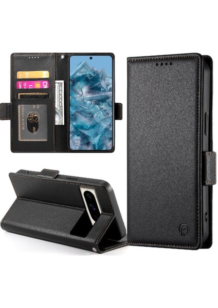 Google Piksel 8 Pro Kart Yuvaları Için Flip Case Cüzdan Günlük Kullanım Iş Çevirme (Yurt Dışından)