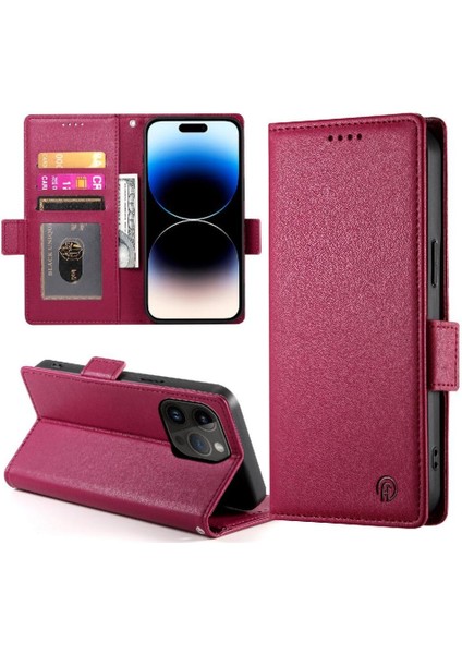 IPhone 14 Pro Günlük Kullanım Için Flip Case Kart Yuvaları Cüzdan Çevirme Iş (Yurt Dışından) indirimleri