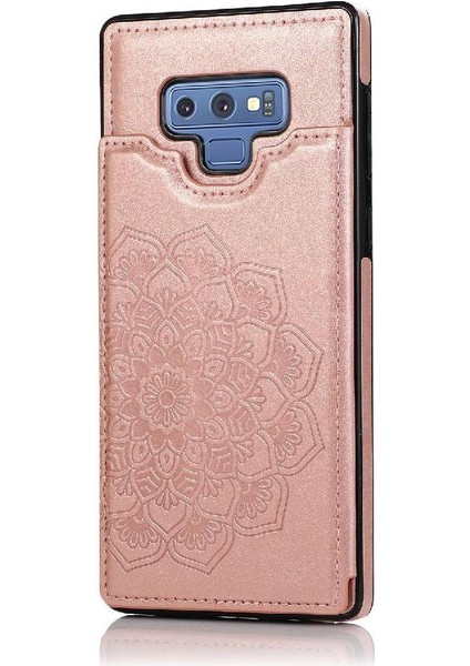 Samsung Galaxy Not 9 Flip Darbeye Pu Için Kart Tutucu Kılıf ile Cüzdan (Yurt Dışından)