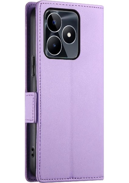 Realme C53 Cüzdan Flip Kartvizit Yuvaları Günlük Kullanım Için Flip Case (Yurt Dışından)