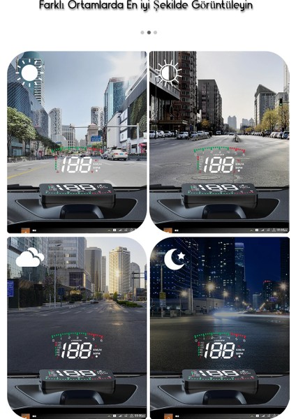G10 Otomatik Hud Ekran Araba Projektör Alarmı Hız Göstergesi