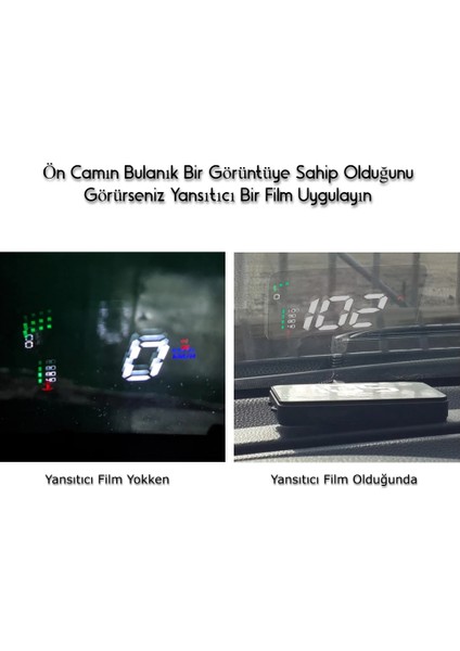 G10 Otomatik Hud Ekran Araba Projektör Alarmı Hız Göstergesi