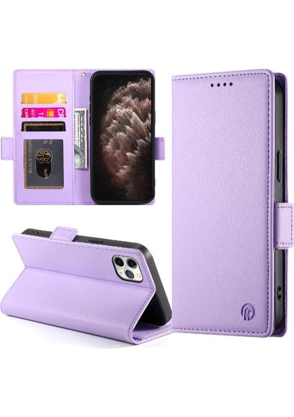 IPhone 11 Için Flip Case Pro Max Cüzdan Kartvizit Yuvaları Günlük Kullanım Flip (Yurt Dışından)