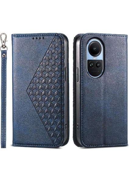Oppo Oppo 10 5g Günlük Kullanım Için Flip Case Eşkenar Dörtgen Şekli Cüzdan Standı El (Yurt Dışından)