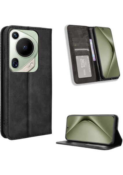 Huawei Pura 70 Pro/pro Artı Manyetik Kapatma Pu Deri Cüzdan (Yurt Dışından)