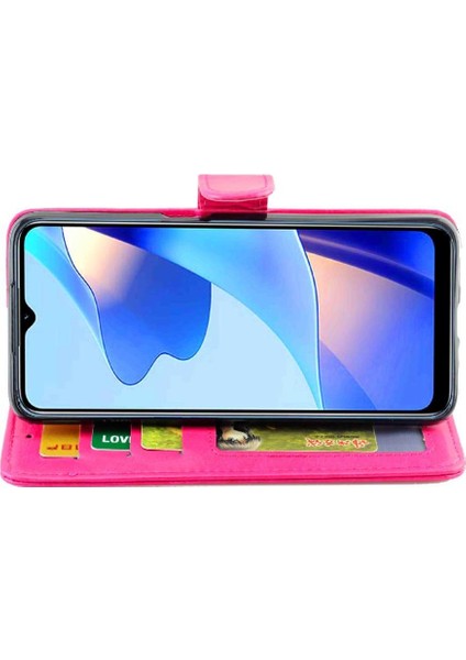 Oppo A16 Darbeye Kickstand Kart Tutucu Manyetik Kapatma Için Flip Case (Yurt Dışından)