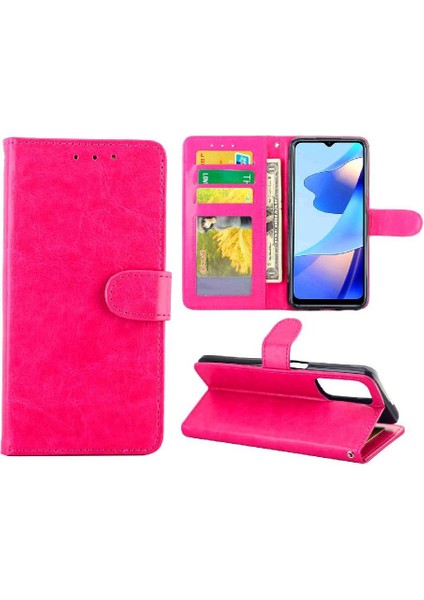Oppo A16 Darbeye Kickstand Kart Tutucu Manyetik Kapatma Için Flip Case (Yurt Dışından)