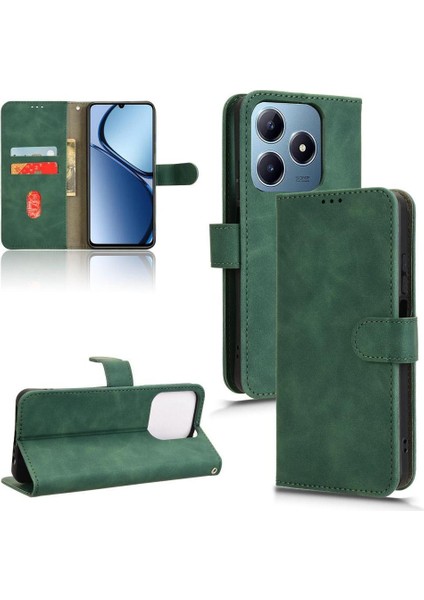 Realme C61 Kickstand Kart Yuvaları Için Flip Case Tutucu Cüzdan Yan Toka (Yurt Dışından)