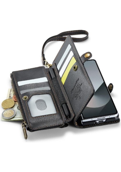 Samsung Galaxy Z Için Crossbody Durumda Kat 6 5g Kılıf Cüzdan Rfıd Engelleme (Yurt Dışından) modelleri