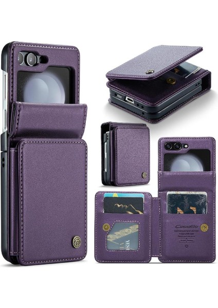 Samsung Galaxy Z Flip 6 5g Pu Deri Ince Kılıf Için Caseme Cüzdan Kılıf (Yurt Dışından)