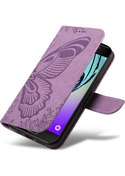 Mays Shop Samsung Galaxy A3 Için Flip Case 2016 Ayrılabilir El Kayışı Kabartmalı Yüksek (Yurt Dışından)