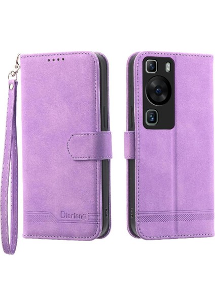 Huawei P60 Bileklik Nakit Cep Kartı Yuvaları Için Flip Case Premium Manyetik (Yurt Dışından)