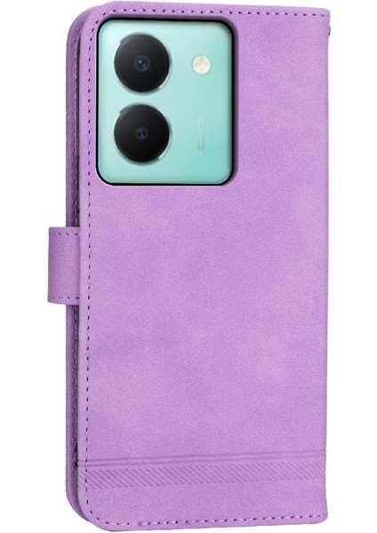 Vıvo Y36 Premium Nakit Cep Kartı Yuvaları Için Flip Case Bileklik Manyetik (Yurt Dışından)