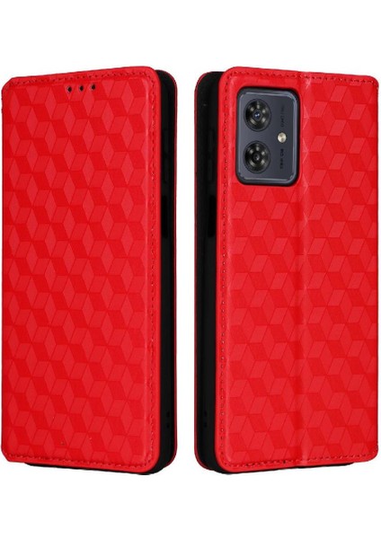 Motorola Moto G54 5g Pu Deri Kart Yuvaları Tutucu Manyetik 3D (Yurt Dışından)