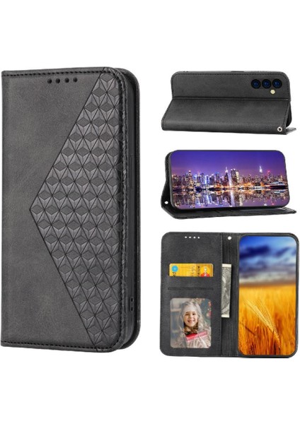 Samsung Galaxy A54 5g Eşkenar Dörtgen Şekli Günlük Kullanım El Kayışı Için Flip Case (Yurt Dışından)