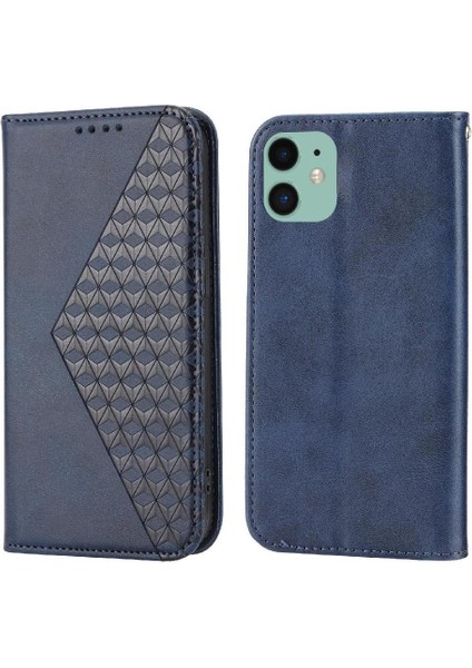 IPhone 11 Için Flip Case Cüzdan Standı Günlük Kullanım Eşkenar Dörtgen Şekli El Kayışı (Yurt Dışından)