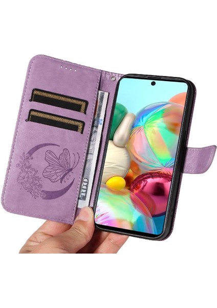 Samsung Galaxy A51 4g Için Flip Case Kredi Kartı ile Ayrılabilir El Kayışı (Yurt Dışından) modelleri