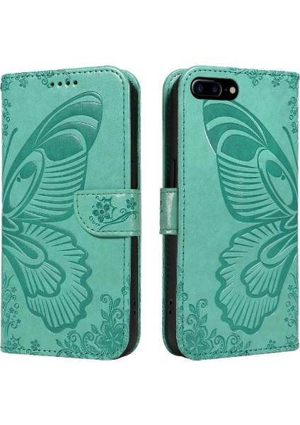 IPhone 6 Için Flip Case Artı/6s Artı Kredi Kartı Yuvası ile Kabartmalı El (Yurt Dışından)
