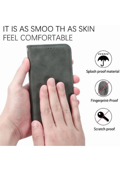 Xiaomi Poco F6 Deri Kılıf Için Flip Case Cüzdan Kapak Kapak Basit (Yurt Dışından)