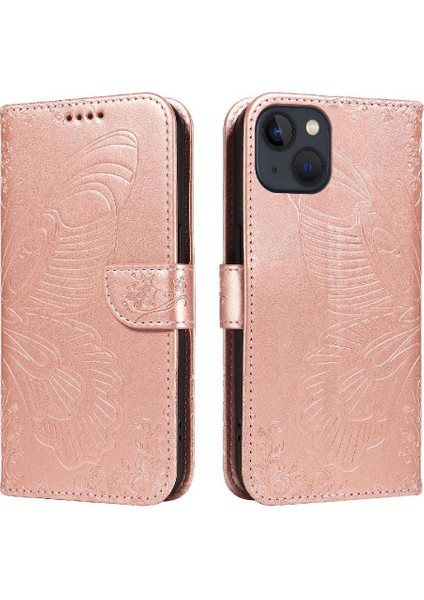 IPhone 14 Için Flip Case Artı Kredi Kartı Yuvası ile Yüksek Kaliteli Deri (Yurt Dışından)