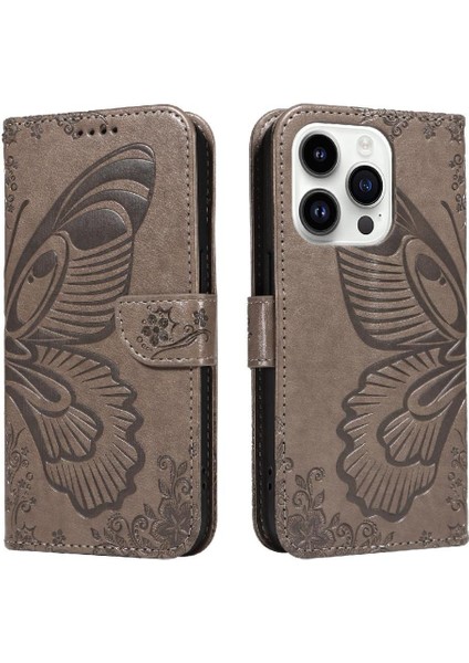 Kredi Kartı Yuvası ile IPhone 14 Pro Için Flip Case Ayrılabilir El Kayışı (Yurt Dışından)