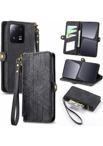 Xiaomi 13 Için Flip Case Darbeye Kapak Kılıf Basit Cüzdan (Yurt Dışından)