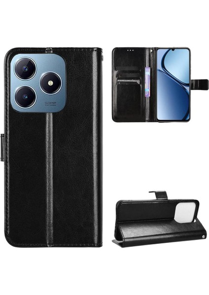 Realme C63 4g Için Kılıf Cüzdan Manyetik Kapak Çevirin Kart Tutucu (Yurt Dışından)