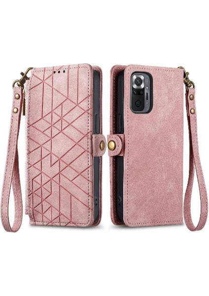 Xiaomi Redmi Not 10 Pro Için Flip Case Basit Iş Deri Kılıf Cüzdan (Yurt Dışından)