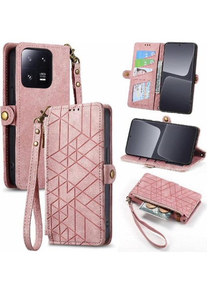 Xiaomi 13 Pro Flip Kapak Için Flip Case Basit Iş Cüzdan Deri Kılıf (Yurt Dışından)