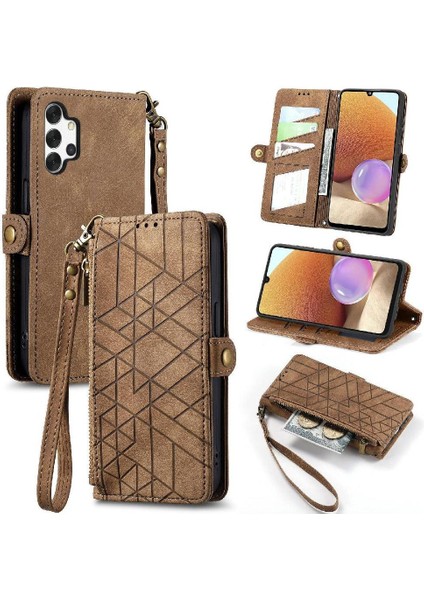 Samsung Galaxy A32 4g Için Flip Case Deri Kılıf Kapak Basit Cüzdan (Yurt Dışından)