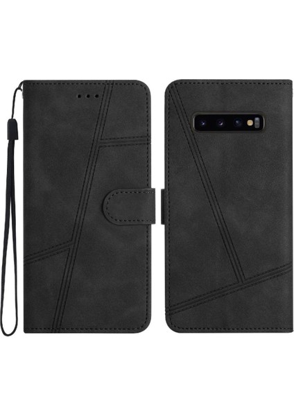 Samsung Galaxy S10 Artı Kart Yuvaları Tutucu Manyetik Flip Pu Için Flip Case (Yurt Dışından)
