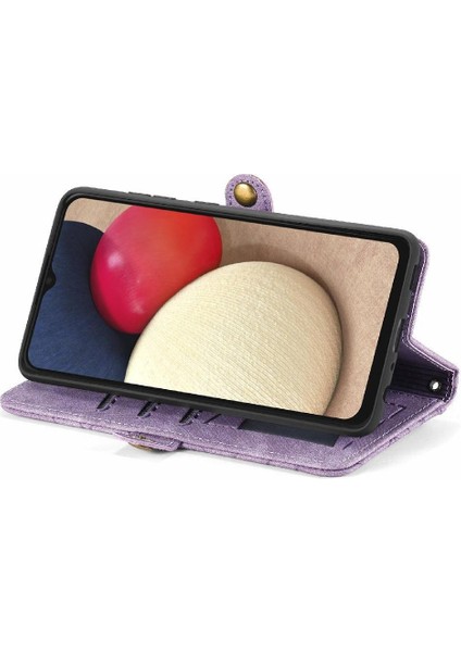 Samsung Galaxy A02S Cüzdan Için Flip Case Basit Iş Kapak Kılıfı (Yurt Dışından)