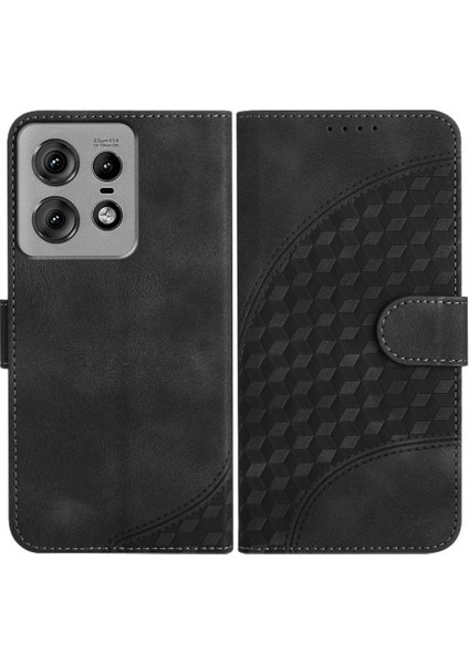 Motorola Kenar 50 Pro Için Flip Case Geometrik Desen Pu Deri Kapak Çevirin (Yurt Dışından)