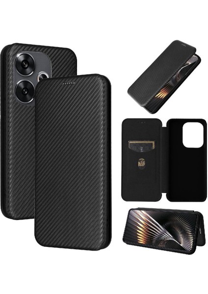 Kart Sahibinin Tam ile Flip Case Xiaomi Poco F6 Deri Folio Flip Case (Yurt Dışından)