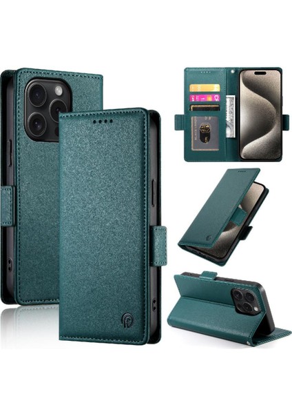 IPhone 15 Için Flip Case Pro Kart Yuvaları Iş Günlük Kullanım Cüzdan Flip (Yurt Dışından)