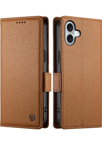 IPhone 16 Için Flip Case Artı Günlük Kullanım Flip Kartvizit Yuvaları Cüzdan (Yurt Dışından)