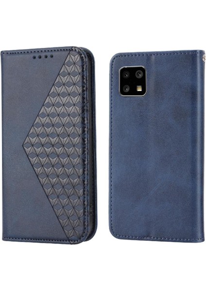 Samsung Galaxy A22 5g Için Flip Case El Kayışı Standı Cüzdan Eşkenar Dörtgen Şekli (Yurt Dışından)