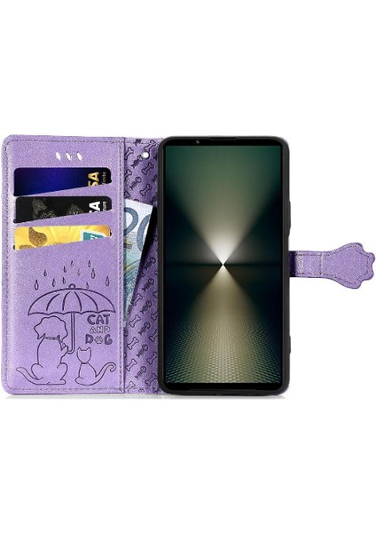 Sony Xperia 1 Vı Karikatür Hayvanlar Için Flip Case Deri Kılıf Kapak Çevirin (Yurt Dışından)