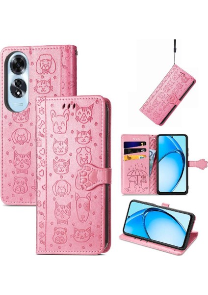 Oppo A60 4g Flip Kapak Için Flip Case Kısa Kayış Deri Kılıf Karikatür (Yurt Dışından) fırsatları