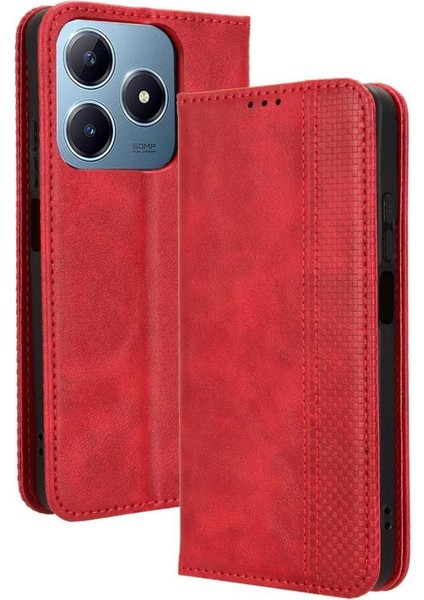 Realme C63 4g Cüzdan Pu Deri Manyetik Kapatma Için Kılıf (Yurt Dışından)