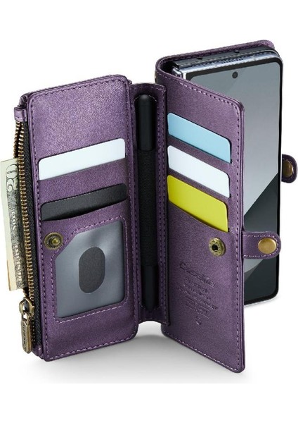 Samsung Galaxy Z Için Crossbody Durumda Kat 6 5g Kılıf Cüzdan Rfıd Engelleme (Yurt Dışından)