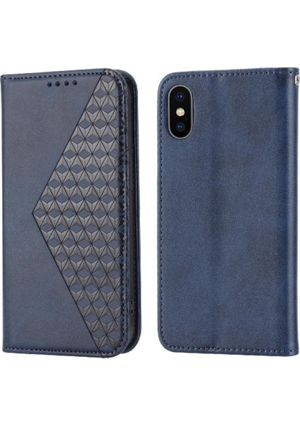 IPhone Xs Max Günlük Kullanım Için Flip Case Standı Eşkenar Dörtgen Şekli Cüzdan El Kayışı (Yurt Dışından)