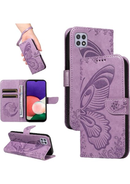Samsung Galaxy A22 5g Için Flip Case Yüksek Kalite Deri Ayrılabilir El (Yurt Dışından)